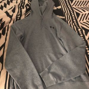 under armor grey hoodie- sweatshirt